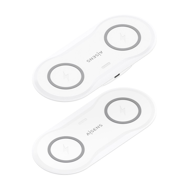Estación Carga AISENS Qi 2en1 USB-C (ASCH-15W2WC059-W)