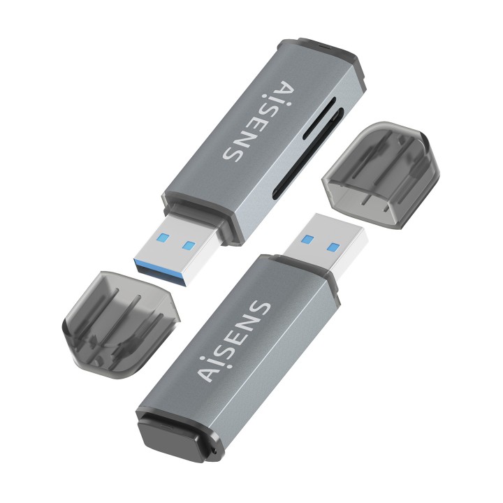 Lector Tarjetas AISENS USB-A 3.0 Gris (ASCR-2A09-GR)