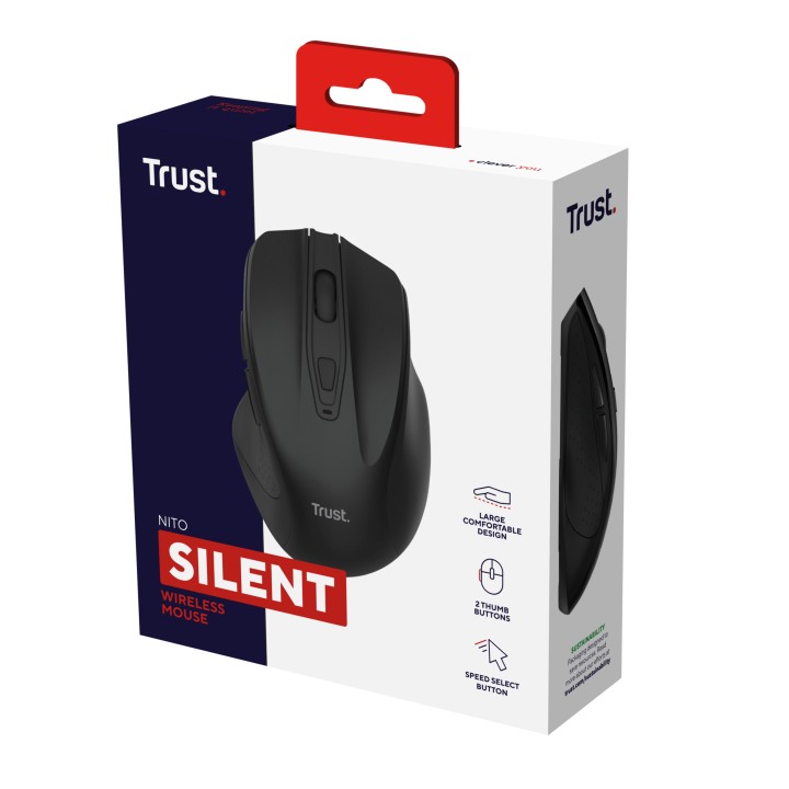 Ratón Trust Nito Óptico Silencioso RF Negro (25549)