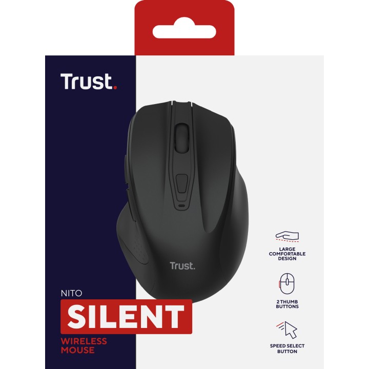 Ratón Trust Nito Óptico Silencioso RF Negro (25549)