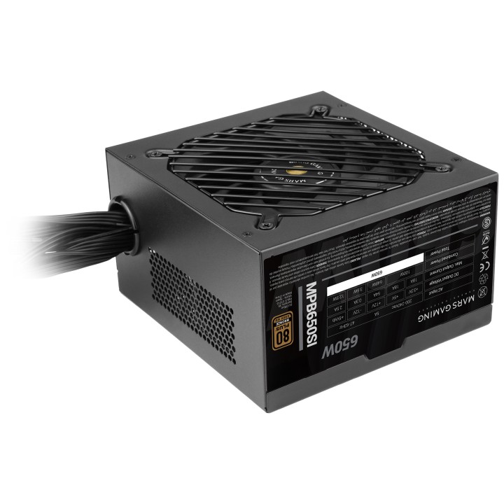 Fuente Mars Gaming 650W ATX 80+ Bronze Negra (MPB650SI)