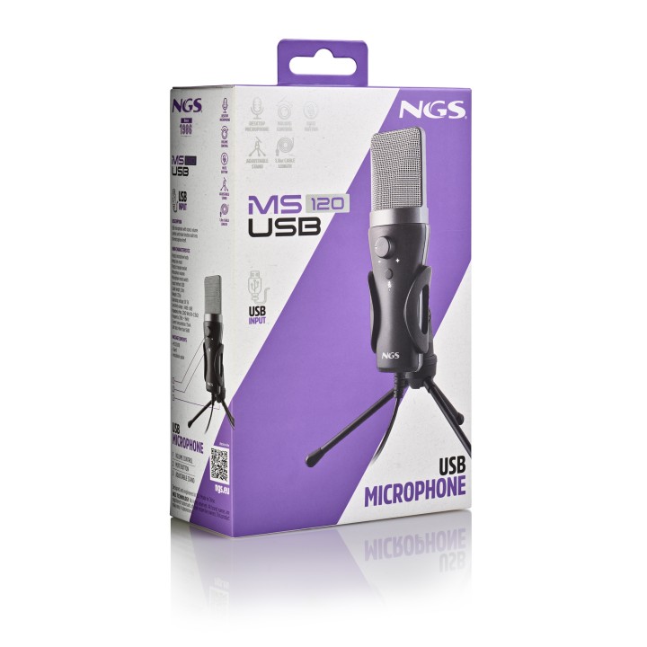 Micrófono NGS USB con Trípode PC/PS4/PS5 (MS120USB)