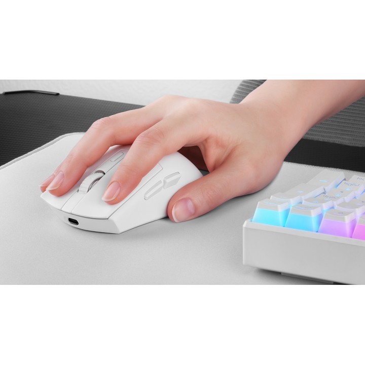 Ratón Mars Gaming RF Wireless BT 14400dpi Blanco(MMT3W)