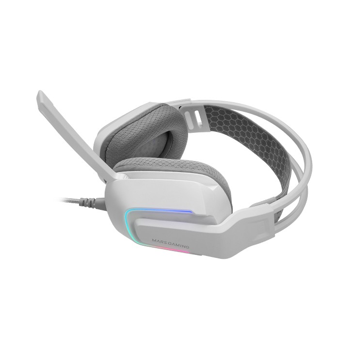 Auric+Micro Mars Gaming FRGB 3.5mm USB Blanc(MHSTRIKEW)