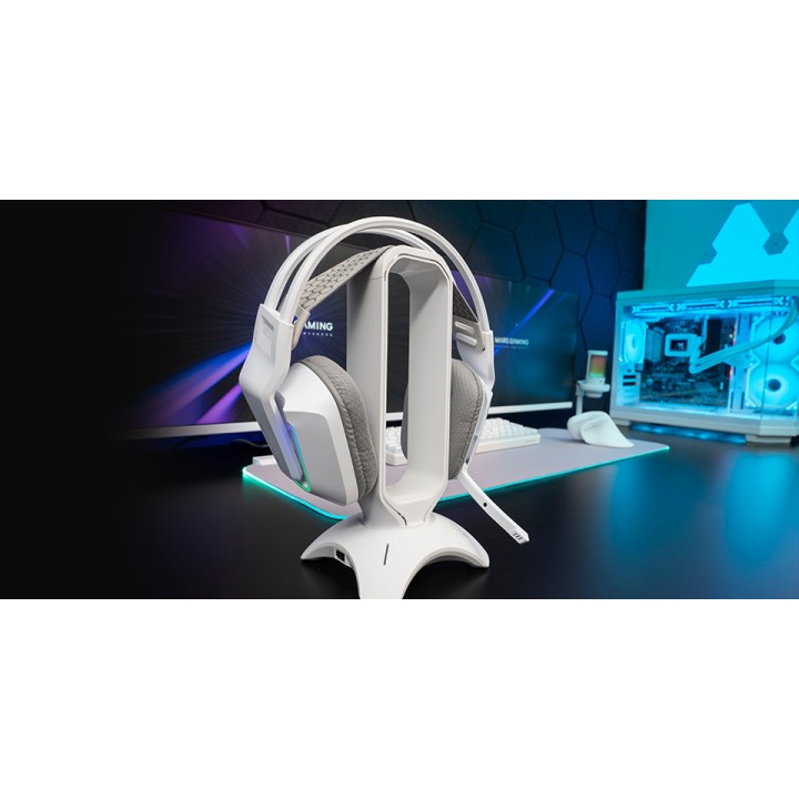 Auric+Micro Mars Gaming FRGB 3.5mm USB Blanc(MHSTRIKEW)