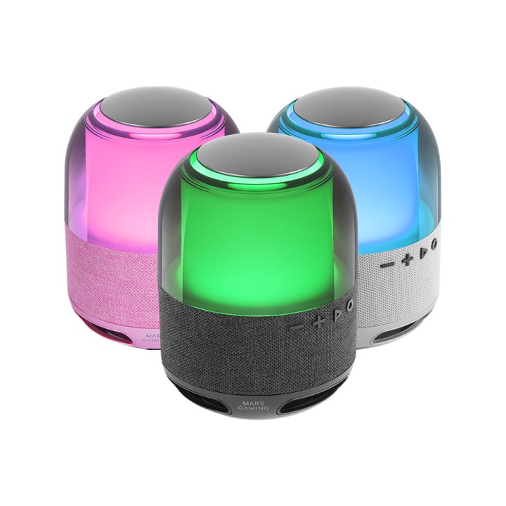 Altavoz Mars Gaming 15W RGB Bluetooth Blanco (MSFLOWW)