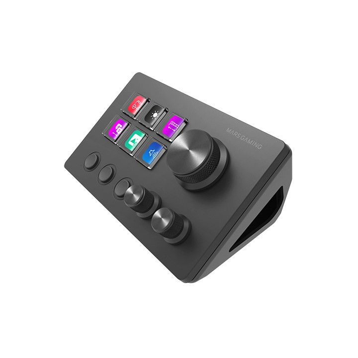 Control Deck Mars Gaming 6 Teclas LCD Negro (MSDTWO)