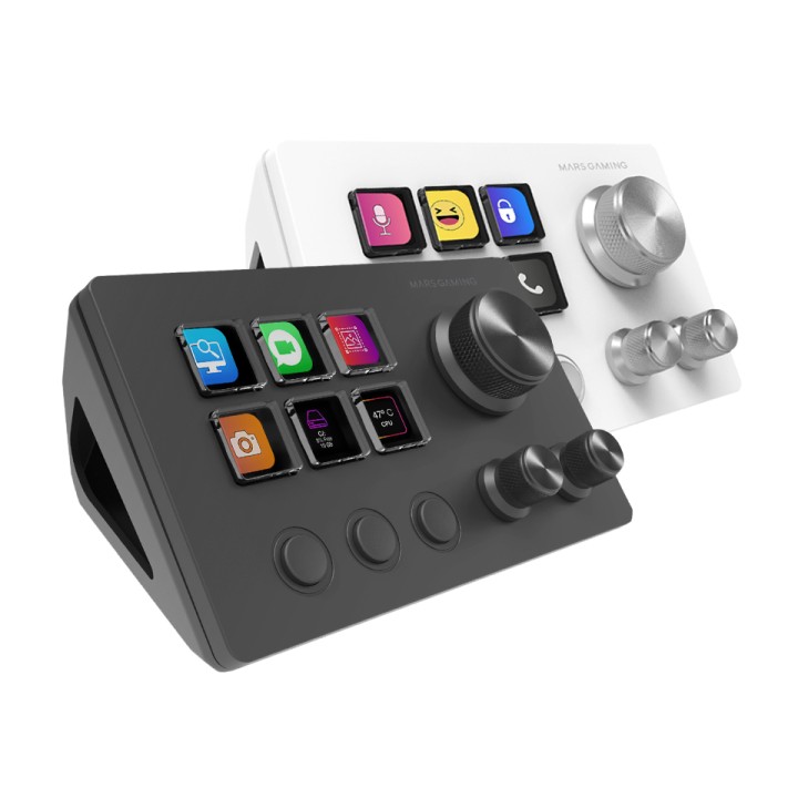 Control Deck Mars Gaming 6 Teclas LCD Negro (MSDTWO)