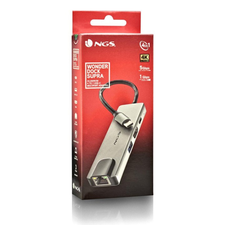 Hub NGS USB-C a USB-A/C/HDMI/RJ45 (WONDERDOCKSUPRA)