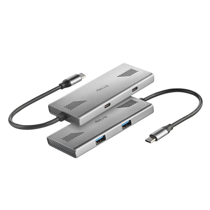 Hub NGS USB-C a 2xUSB-A/2xUSB-C Plata (WONDERDUO-C)