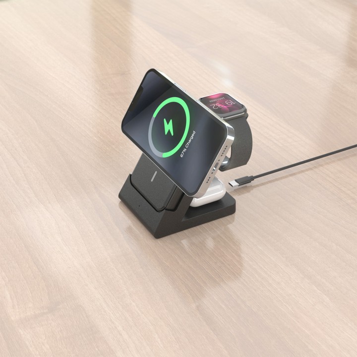 Cargador AISENS Qi Inalámbrico Negro(ASCH-15W4WC064-BK)