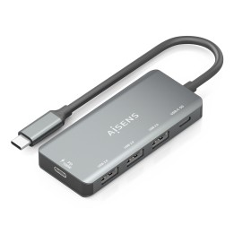 Hub AISENS USB-C a 3xUSB 2.0 PD 100W Gris (A109-0945)