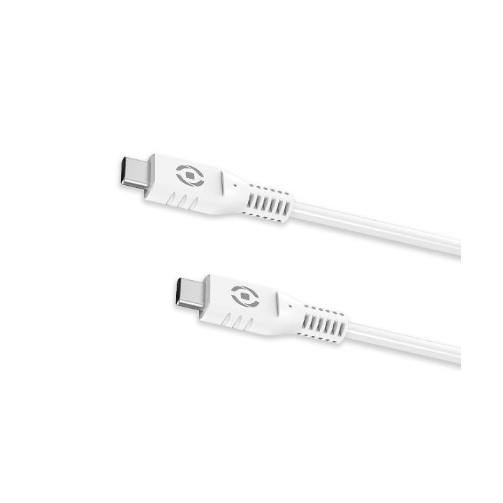 Cable CELLY USB-C a USB-C 1m 60W Blanco (USBCUSBCWH)