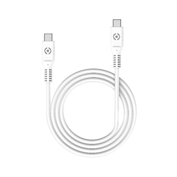 Cable CELLY USB-C a USB-C 1m 60W Blanco (USBCUSBCWH)
