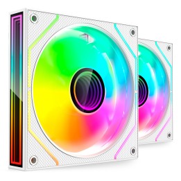 Ventilador Mars Gaming ARGB Kit 2 Blanco (MF3DPROX2W)