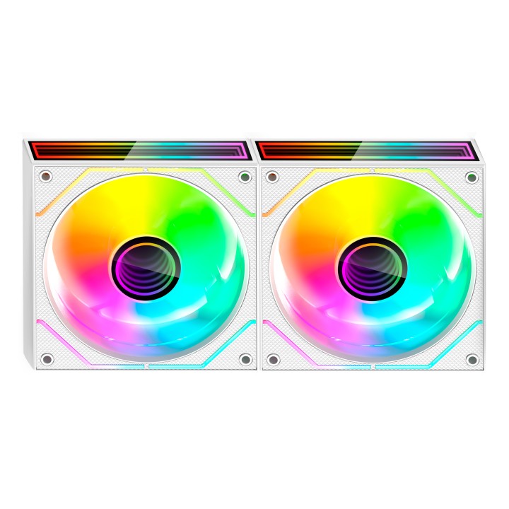 Ventilador Mars Gaming ARGB Kit 2 Blanco (MF3DPROX2W)