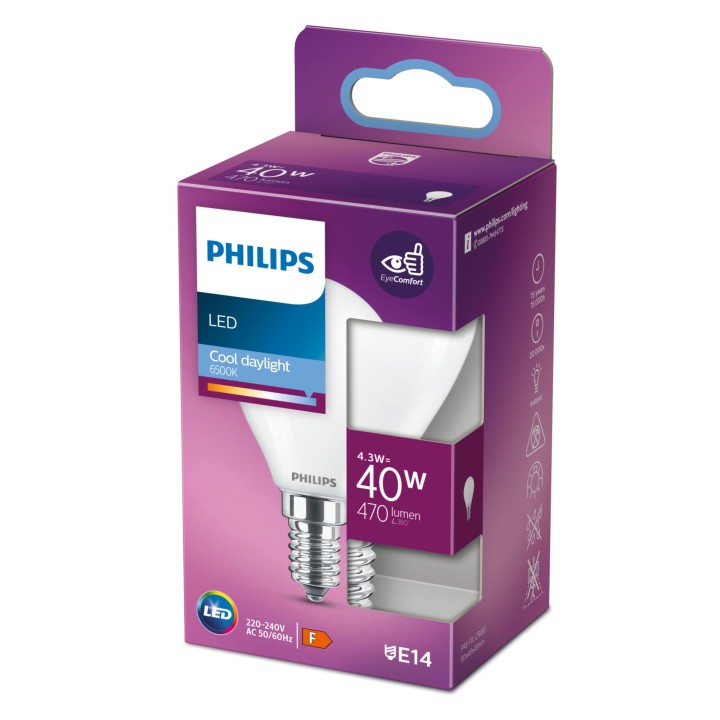 Bombilla Philips LED Classic 40W P45 E14 (929002249728)