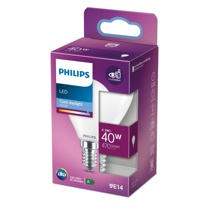 Bombilla Philips LED Classic 40W P45 E14 (929002249728)