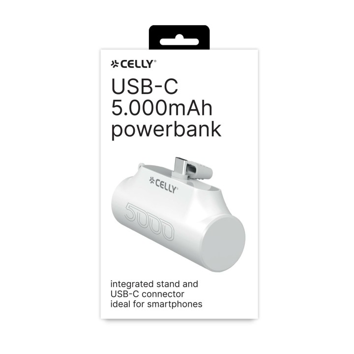 PowerBank CELLY 5000mAh USB-C Blanco (PBC5000WH)