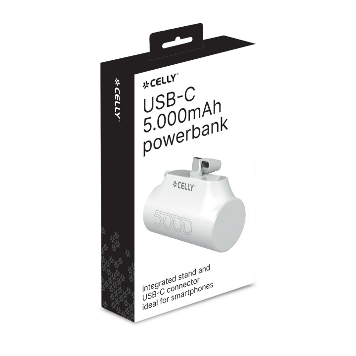 PowerBank CELLY 5000mAh USB-C Blanco (PBC5000WH)