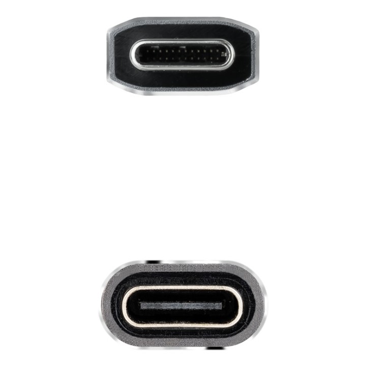 Nanocable USB-C 3.2 M/H 1m Negro (10.01.4501-COMB)