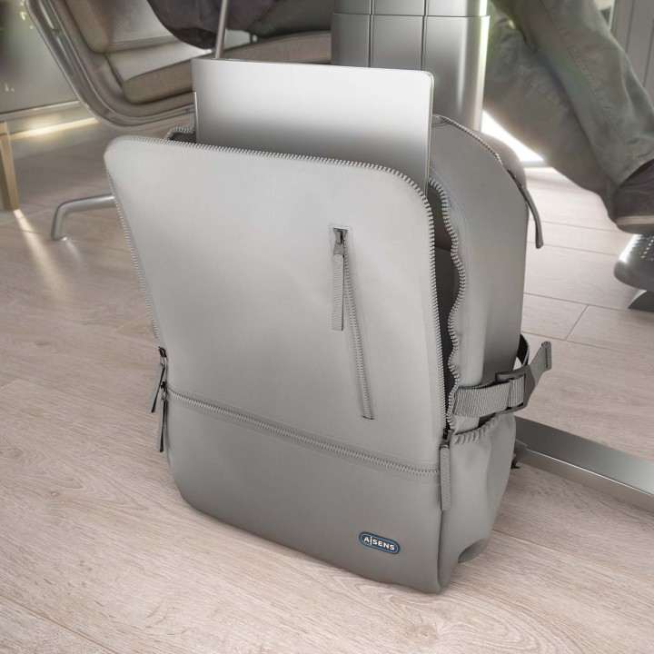 Mochila AISENS 15.6" Impermeable Gris (ASBG-BP087-GR)