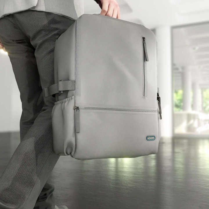 Mochila AISENS 15.6" Impermeable Gris (ASBG-BP087-GR)