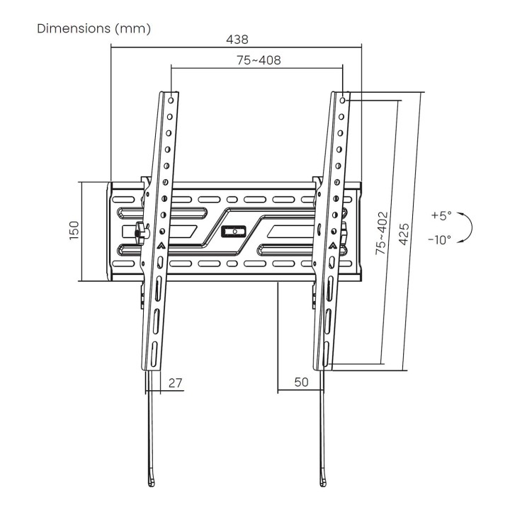 Soporte Pared AISENS 32"-75" Inclinable (WT75T-311)