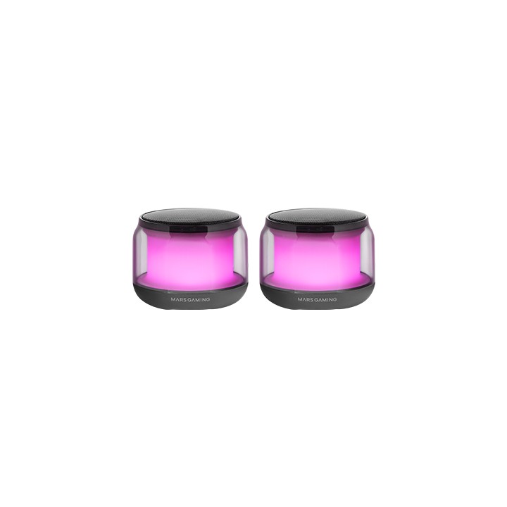 Altavoces Mars Gaming 15W RGB 3.5mm BT Negros (MSAURA)