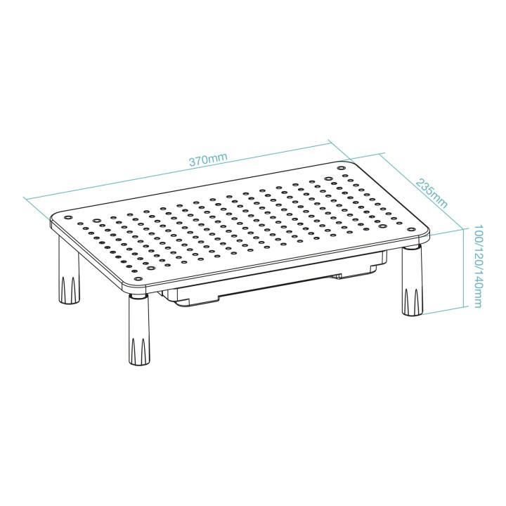 Soporte Elevador TooQ con Cajón para Monitor (TQMR087)