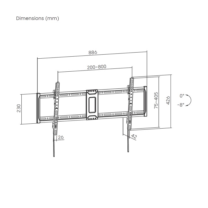 Soporte Pared AISENS 43"-100" Inclinable (WT100T-367)