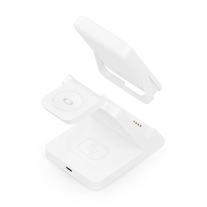 Cargador AISENS Qi Inalámbrico Blanco(ASCH-15W4WC063-W)