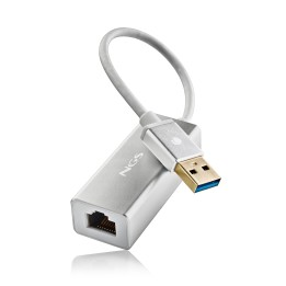 Adaptador NGS USB 3.0 a RJ45 GbE Plata (HACKER3.0)