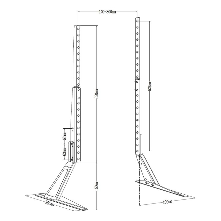 Soporte de Mesa AISENS 32"-80" hasta 50Kg (DT80F-305)