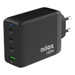 Cargador Pared NILOX Gan 100W 4 Puertos (NXGANUSBC100)