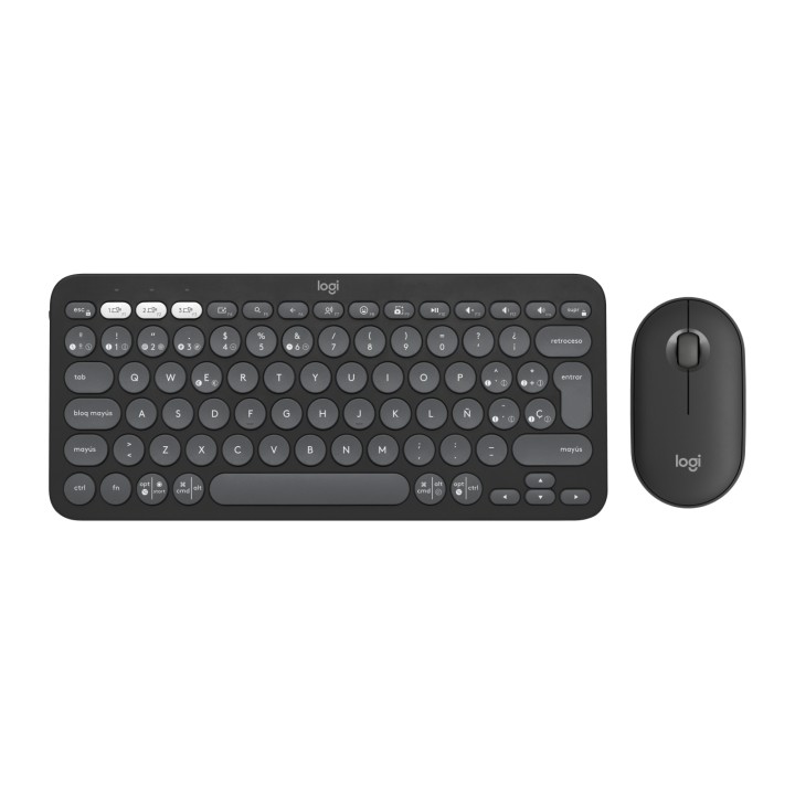 T+Ratón LOGITECH Pebble 2 RF BT Grafito (920-012227)
