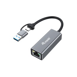 Adaptador EQUIP USB-C a RJ45 2.5 GbE Gris (EQ133495)