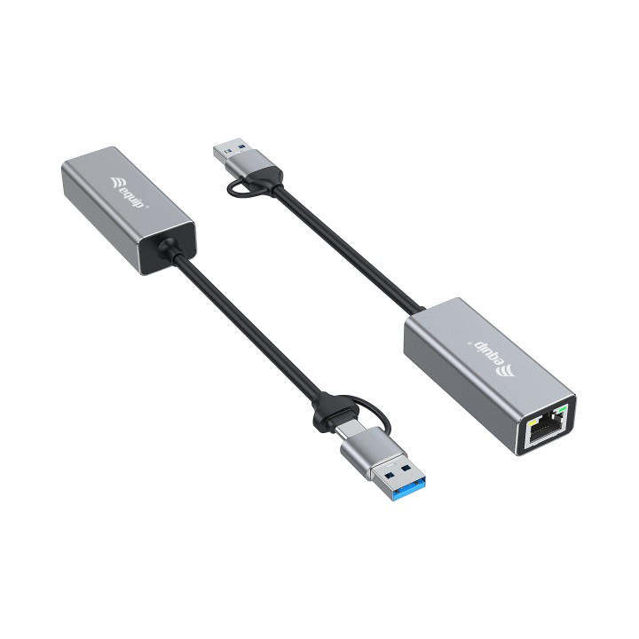 Adaptador EQUIP USB-C a RJ45 2.5 GbE Gris (EQ133495)