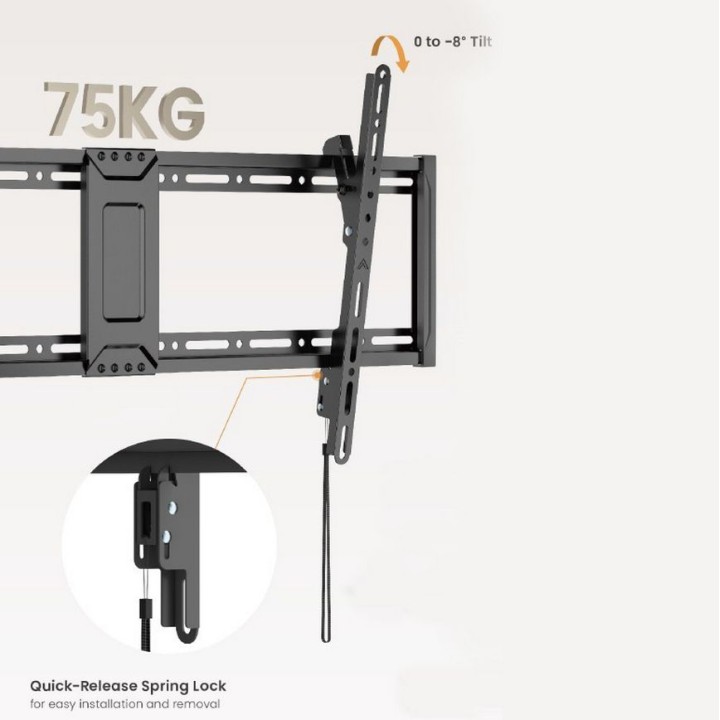 Soporte Pared EQUIP 43"-95" Inclinable Negro (650361)