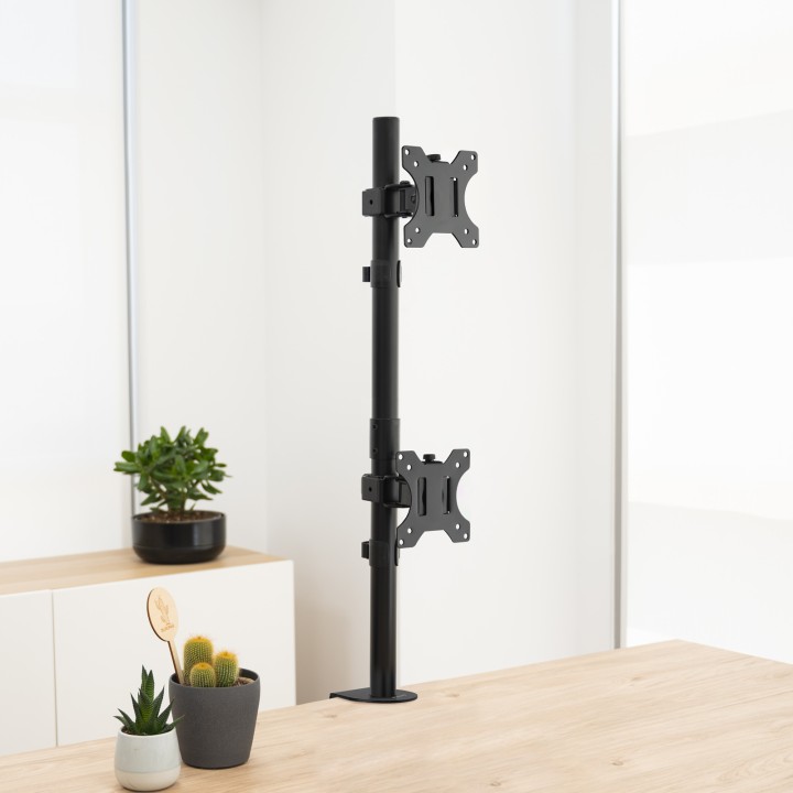 Soporte Mesa TooQ 2 Monitores Gira/Incl (DB1233TNV-B)