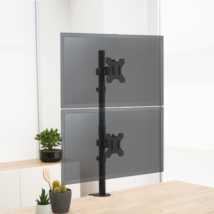Soporte Mesa TooQ 2 Monitores Gira/Incl (DB1233TNV-B)