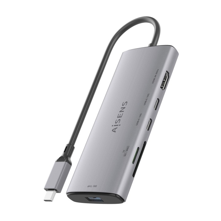Docking AISENS 6en1 USB-C 4K/60Hz Gris (ASUC-6P029-GR)