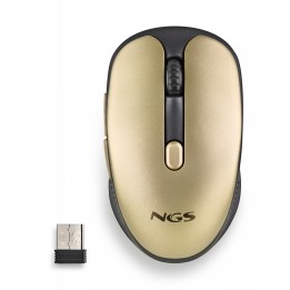 Ratón NGS Óptico RF 2.4GHz 1600dpi Dorado (EVORUSTGOLD)