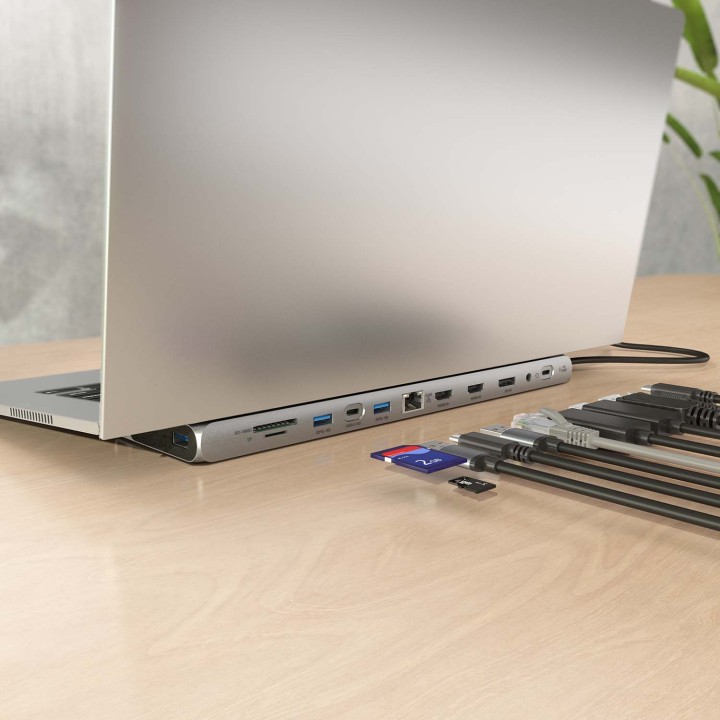 Docking AISENS USB-C 4K UHD Gris (ASUC-12P020-GR)