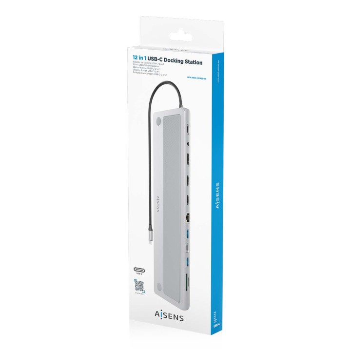 Docking AISENS USB-C 4K UHD Gris (ASUC-12P020-GR)