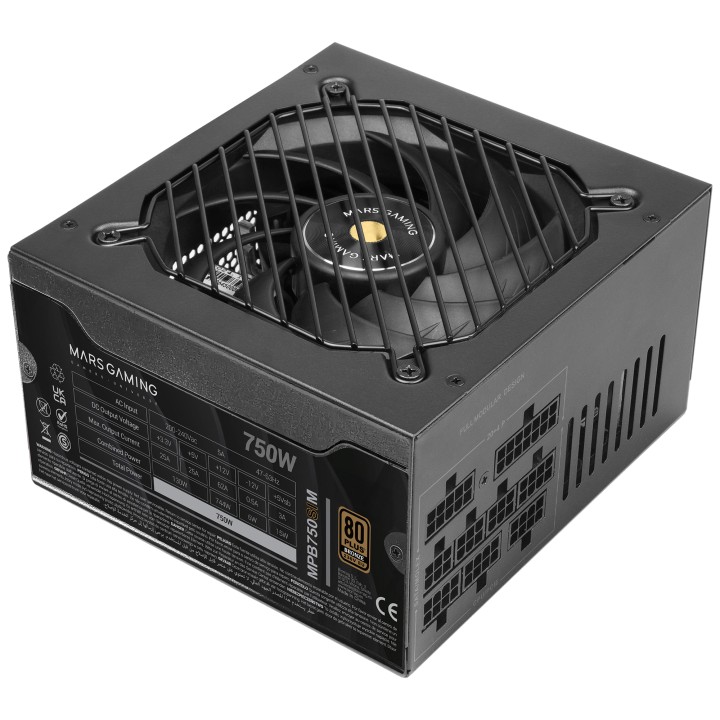 Fuente Mars Gaming ATX 750W 80+Bronze Negra (MPB750SIM)