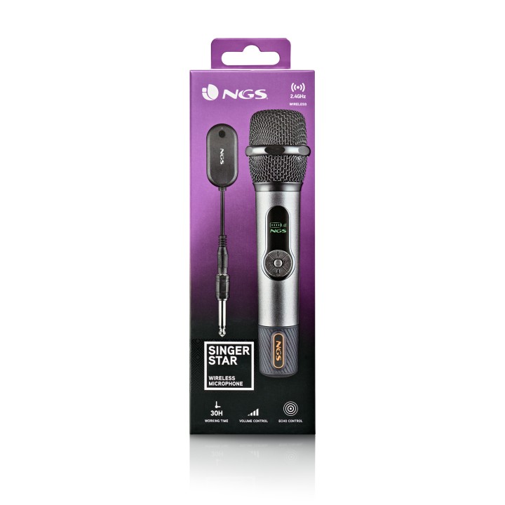 Micrófono NGS Wireless + Adap. Jack 6.3mm (SINGERSTAR)