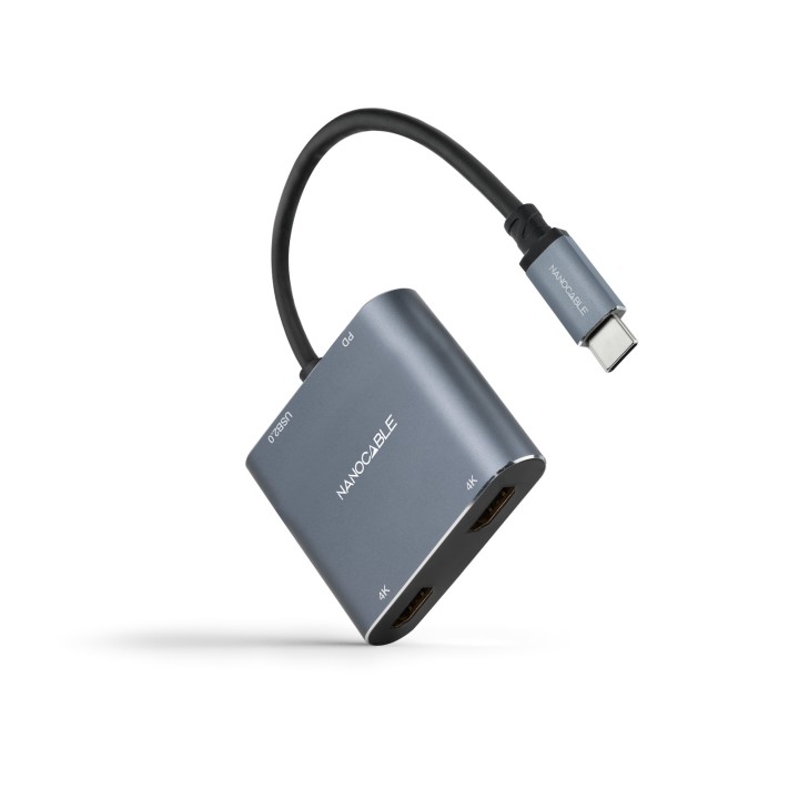 Adaptador Nanocable USB-C a 2xHDMI/USB 2.0 (10.16.4305)
