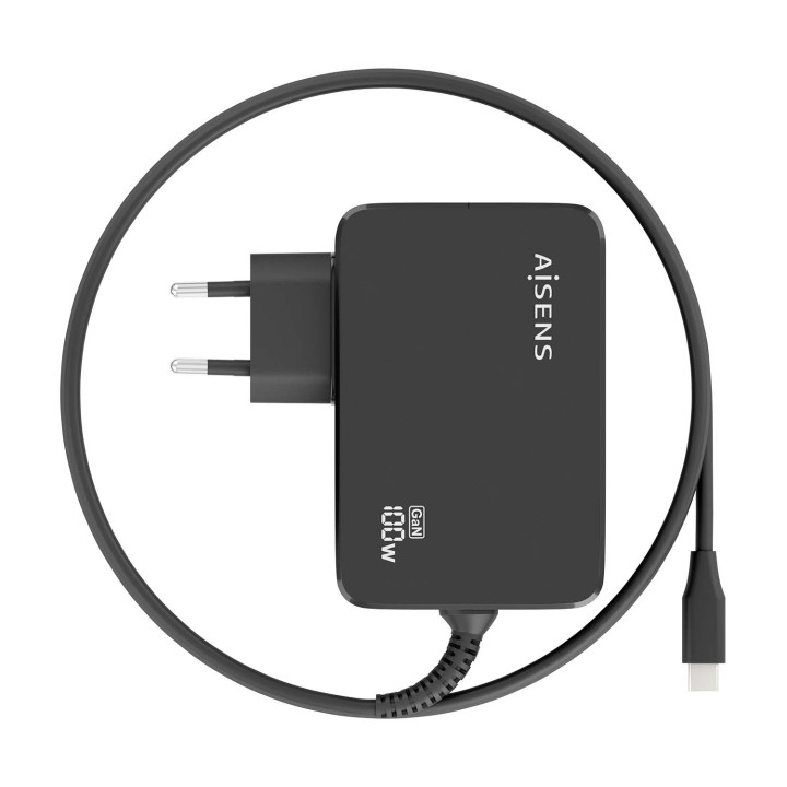 Cargador AISENS 100W USB-C Negro (ASCH-1PD100WL50-BK)