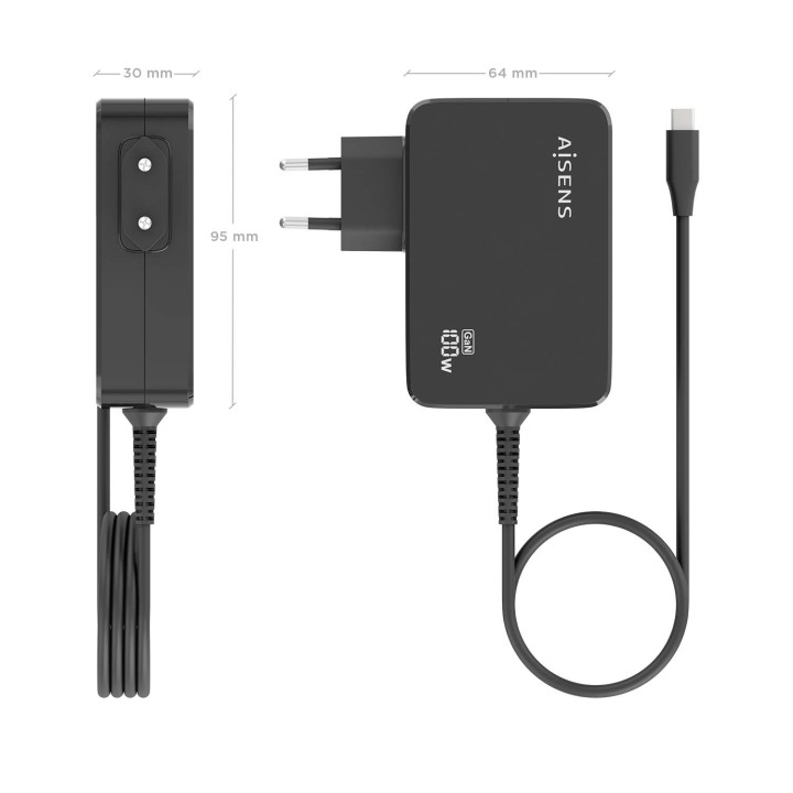 Cargador AISENS 100W USB-C Negro (ASCH-1PD100WL50-BK)